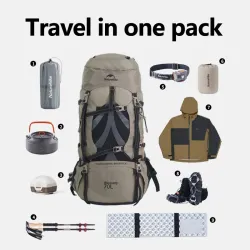 Plecak turystyczny NATUREHIKE 70L: duża pojemność, system nośny